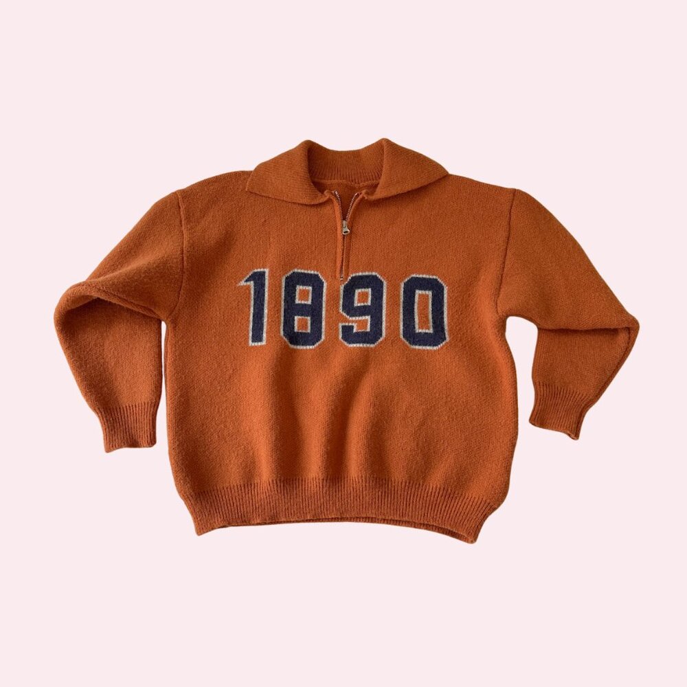 J.ING 1890 Varsity Quarter Zip Sweater